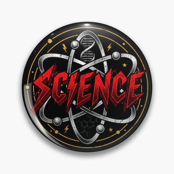 Item preview,  Heavy Metal Science Retro Thrash Font Atom DNA Nerd Graphic designed and sold by AdyKurniawan.