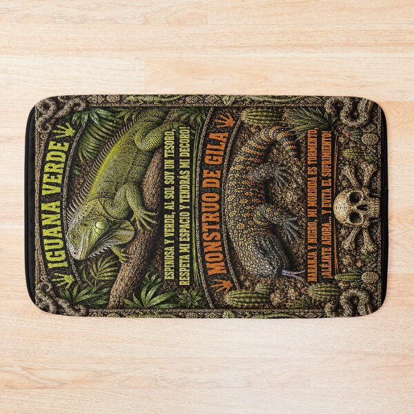 Item preview, Green Iguana & Gila Monster | Spanish Vintage Reptile Design | Iguana Verde & Monstruo de Gila designed and sold by Alchemy Forge.