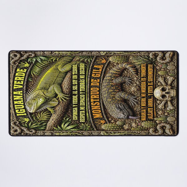 Item preview, Green Iguana & Gila Monster | Spanish Vintage Reptile Design | Iguana Verde & Monstruo de Gila designed and sold by Alchemy Forge.