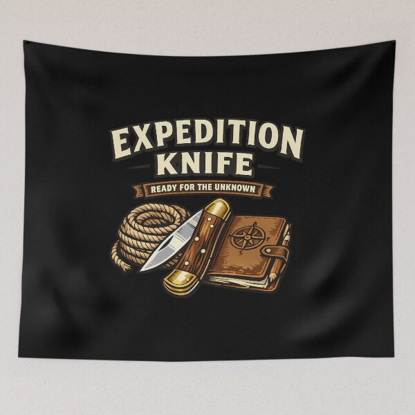 Item preview, Expedition Knife Vintage Outdoor Adventure designed and sold by rp-art.