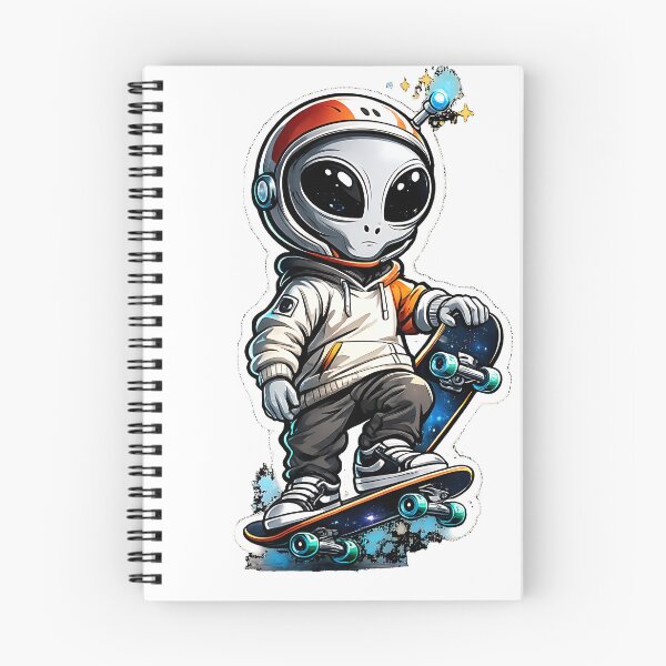 Item preview, Skater Alien in Astronaut Helmet designed and sold by Jaideep Walia.