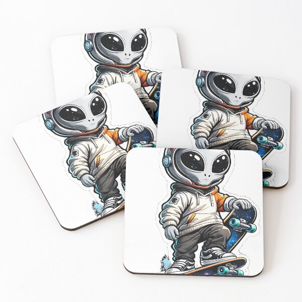 Item preview, Skater Alien in Astronaut Helmet designed and sold by Jaideep Walia.