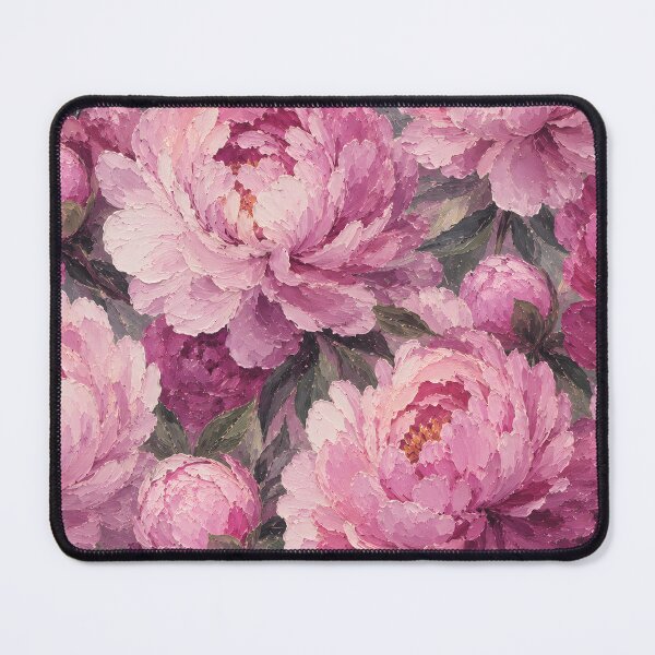 Item preview, Pink Peonies Impasto Oil Painting Floral Pattern designed and sold by ChubbyGoong.