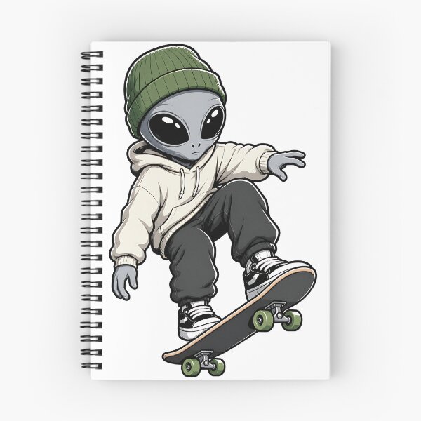 Item preview, Skater Alien in Green Beanie designed and sold by Jaideep Walia.