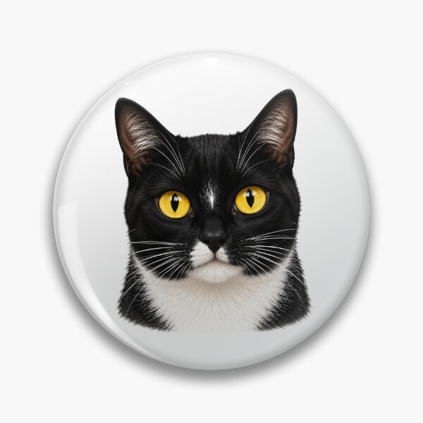 Item preview, Tuxedo Cat Portrait with Golden Eyes designed and sold by Myra365Art.