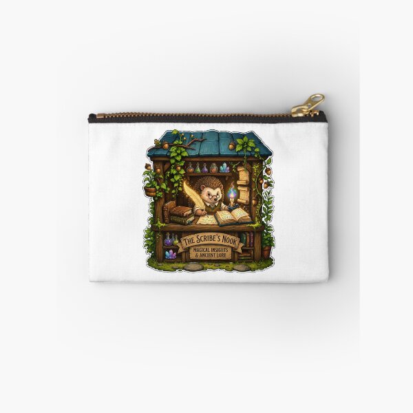 Item preview, The Scribe's Nook | Hedgehog Wizard Writer | Magical Books & Ancient Lore | Cottagecore Fantasy Gift designed and sold by MrDev.