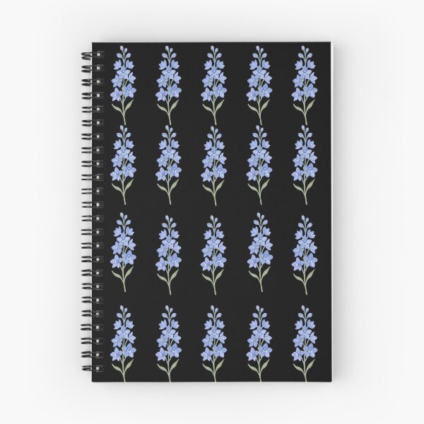 Item preview, Blue Lupin Flower Pattern on Black Background designed and sold by Jyoti-Quotes.