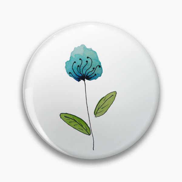 Item preview, Blue Watercolor Wildflower Aesthetic Floral Wall Art designed and sold by Little Bloom Studio.