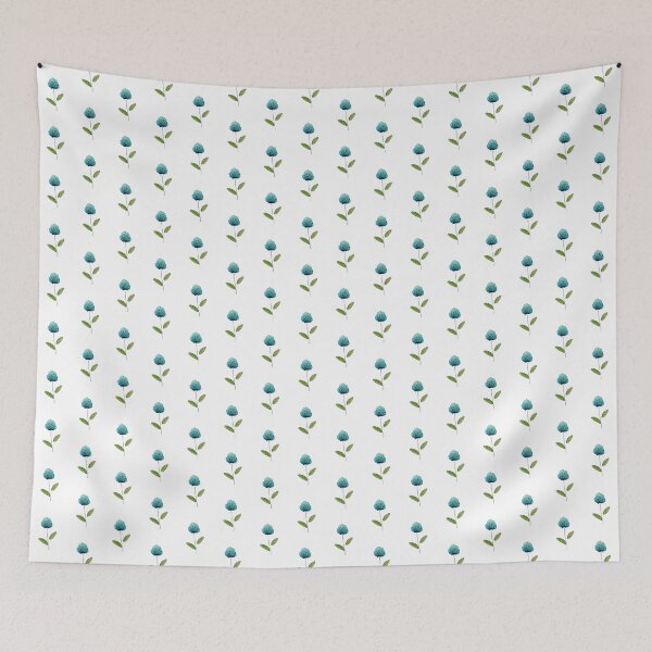 Item preview, Blue Watercolor Wildflower Aesthetic Floral Wall Art designed and sold by Little Bloom Studio.