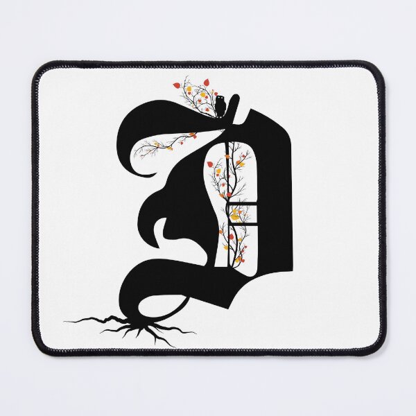 Item preview, Woodland Letter D | Illustrated Initial designed and sold by IZ Visuals.