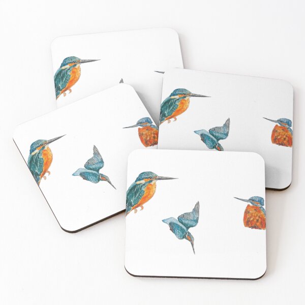 Item preview, Three Kingfishers Acrylic Painted  designed and sold by DessieDermot.