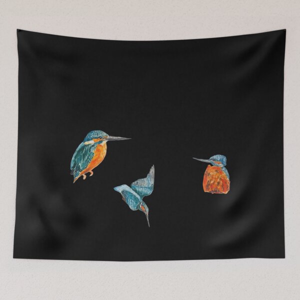 Item preview, Three Kingfishers Acrylic Painted  designed and sold by DessieDermot.