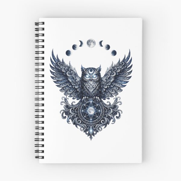 Item preview, Celestial Moon Owl | Mystic Lunar Guardian | Gothic Fantasy Owl | Moon Phases & Sacred Geometry | Witchy Gift designed and sold by MrDev.
