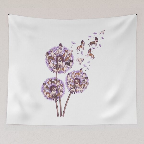 Item preview, American Bulldog Dandelion Flower Dog Lover designed and sold by dian-rody-crest.