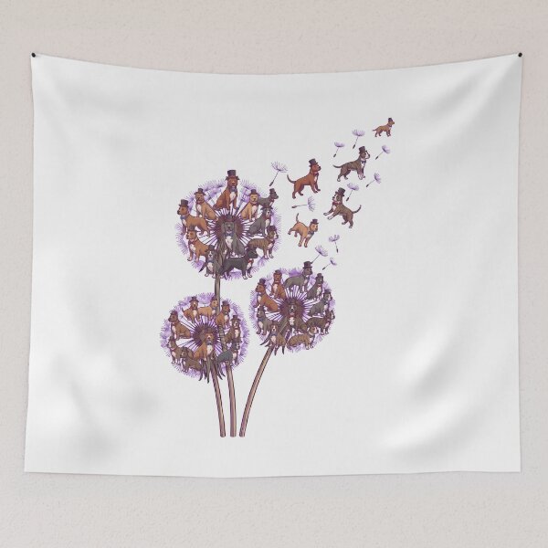 Item preview, American Pit Bull Terrier Dandelion Flower Dog Lover designed and sold by dian-rody-crest.