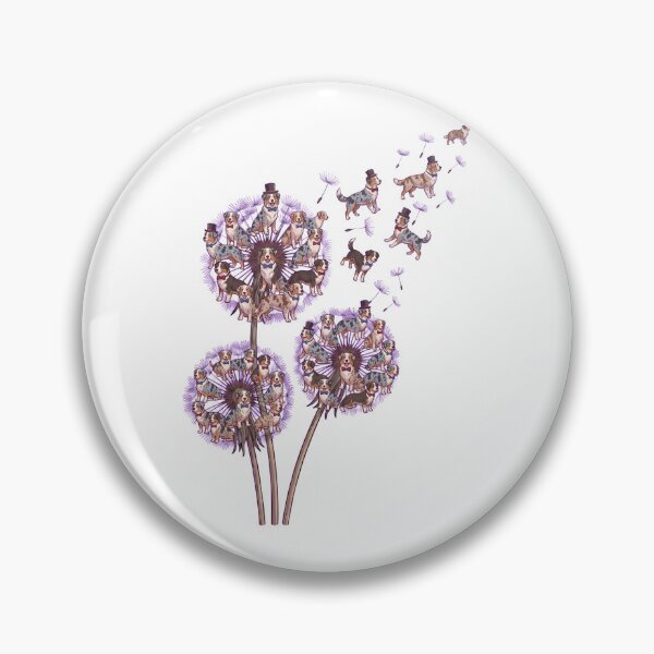 Item preview, Australian Shepherd Dandelion Flower Dog Lover designed and sold by dian-rody-crest.