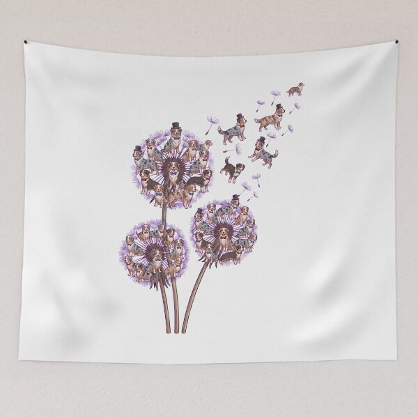 Item preview, Australian Shepherd Dandelion Flower Dog Lover designed and sold by dian-rody-crest.
