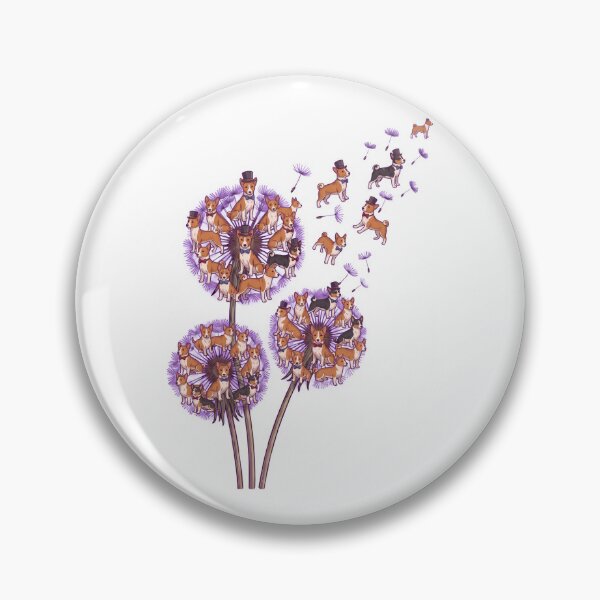 Item preview, Basenji Dandelion Flower Dog Lover designed and sold by dian-rody-crest.