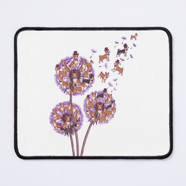 Item preview, Basenji Dandelion Flower Dog Lover designed and sold by dian-rody-crest.