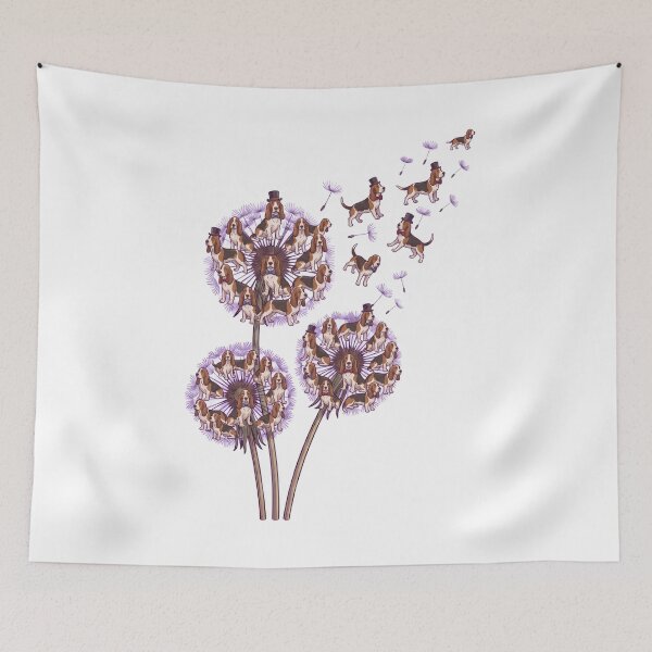 Item preview, Basset Hound Dandelion Flower Dog Lover designed and sold by dian-rody-crest.