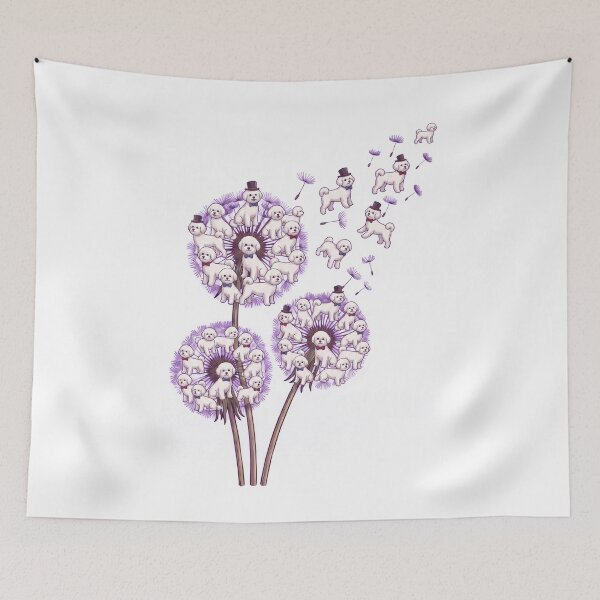 Item preview, Bichon Frise Dandelion Flower Dog Lover designed and sold by dian-rody-crest.