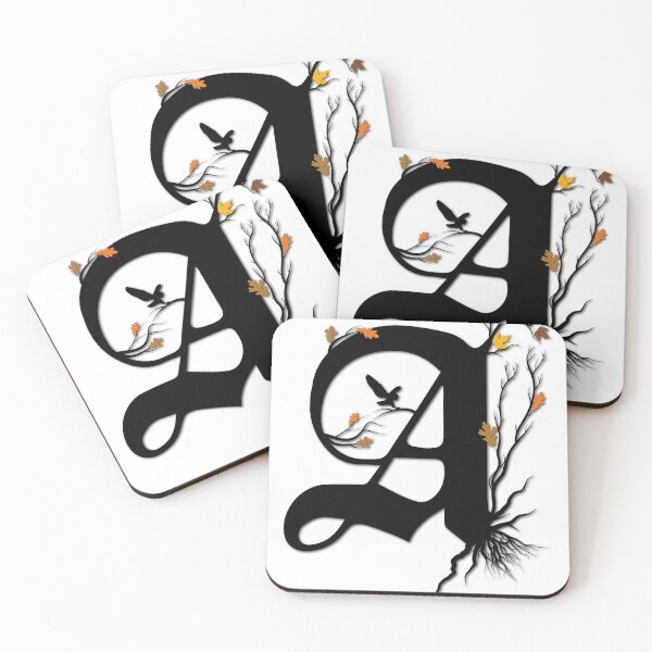 Item preview, Woodland Letter A | Illustrated Initial designed and sold by IZ Visuals.