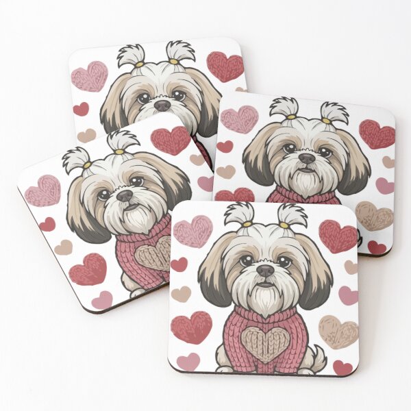 Item preview, Cute Shih Tzu Dog in Sweater – Cozy Pet Lover Valentine Design T-Shirt designed and sold by PawsAndPallette .