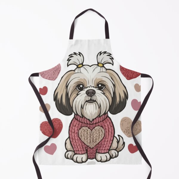 Item preview, Cute Shih Tzu Dog in Sweater – Cozy Pet Lover Valentine Design T-Shirt designed and sold by PawsAndPallette .