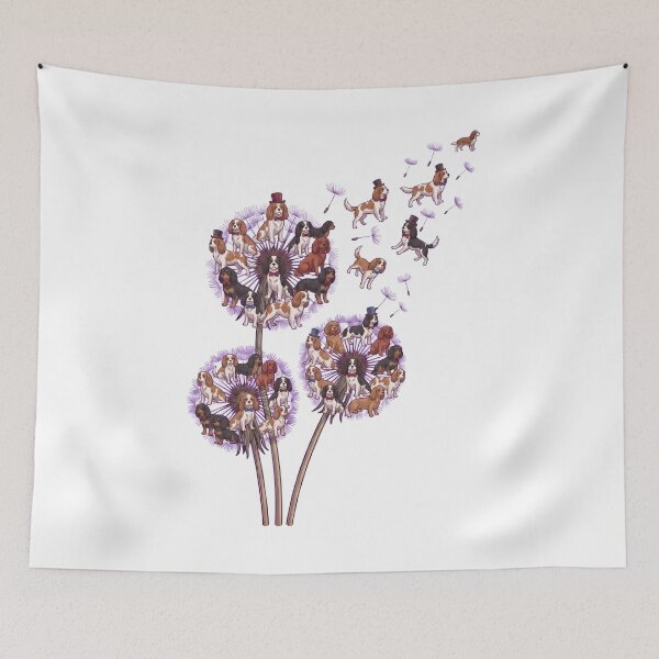 Item preview, Cavalier King Charles Spaniel Dandelion Flower Dog Lover designed and sold by dian-rody-crest.