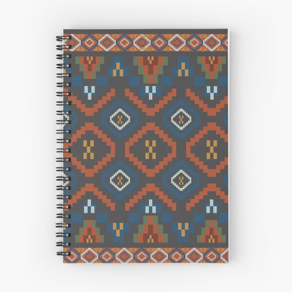 Item preview, Seamless pixel art ethnic pattern. Geometric tribal background in retro 8-bit style. Traditional folk embroidery and knitwear motif with diamond shapes on dark gray background. designed and sold by Aumpuk.
