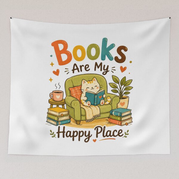 Item preview, Books Are My Happy Place Cute designed and sold by Noirvasca.