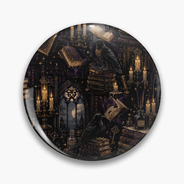 Item preview, raven and books  designed and sold by InkandHollowBooks.