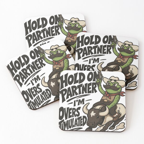 Item preview, Hold On Partner Im Overstimulated designed and sold by ryanapples2.