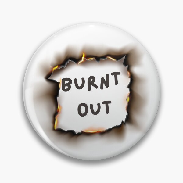 Item preview, BURNT OUT Burnt Charred Paper Effect Overwhelmed Stressed Office Gift designed and sold by trixie666.