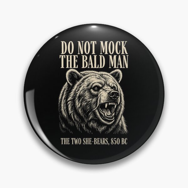 Item preview, Do Not Mock the Bald Man Elisha and the Bears Funny Biblical Meme designed and sold by haitrieuic96.