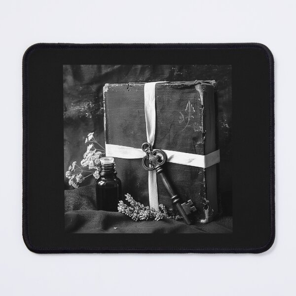 Item preview, Antique Book and Skeleton Key | Dark Academia Vintage Mystery Illustration designed and sold by inkoutninja.