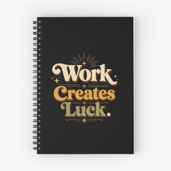 Item preview, Work Creates Luck. | Retro Motivational Typography Design designed and sold by Irene Catchmind.