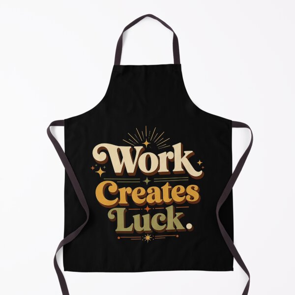 Item preview, Work Creates Luck. | Retro Motivational Typography Design designed and sold by Irene Catchmind.