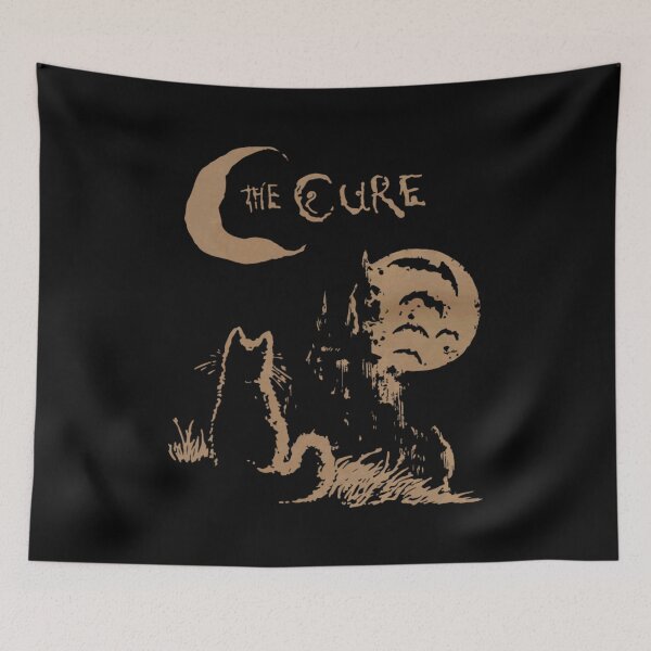 Item preview, the cure cat moon 90s alt indie rock band for men, for women, cat lover designed and sold by Agnesarts.