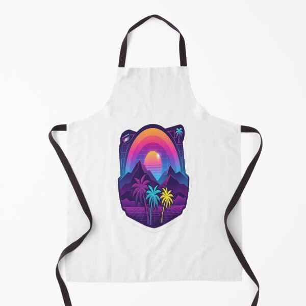 Item preview, Retro Synthwave Sunset Sticker | Neon Vaporwave Mountains & Palm Trees | 80s Aesthetic designed and sold by AdityaShop18.