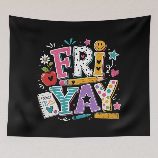 Item preview, Happy Fri-Yay Teacher Fri Yay Friday Weekend Cute Fri-Yay designed and sold by OlakunleOloroz.