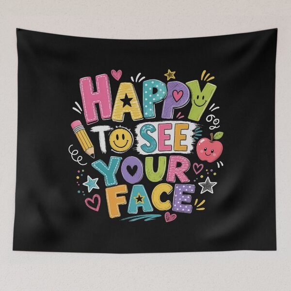Item preview, Happy to See Your Face Funny Back to School Teachers Student designed and sold by OlakunleOloroz.