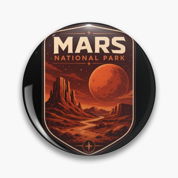 Item preview, Mars National Park Retro Scifi designed and sold by FrontierCosmic.