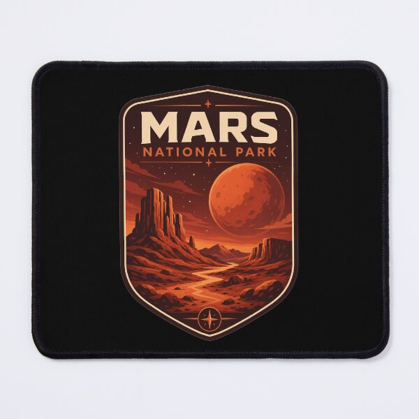 Item preview, Mars National Park Retro Scifi designed and sold by FrontierCosmic.