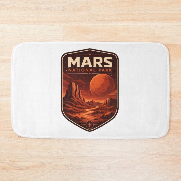 Item preview, Mars National Park Retro Scifi designed and sold by FrontierCosmic.