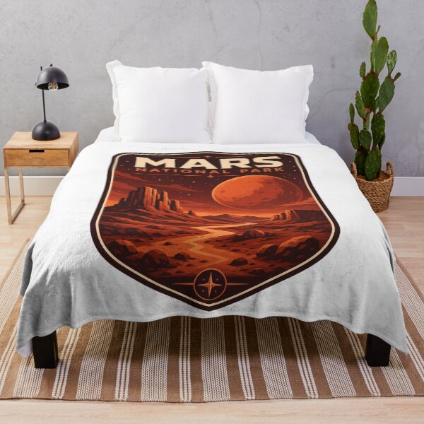 Item preview, Mars National Park Retro Scifi designed and sold by FrontierCosmic.