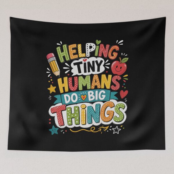 Item preview, Helping Tiny Humans Do Big Things Cute Teacher designed and sold by OlakunleOloroz.