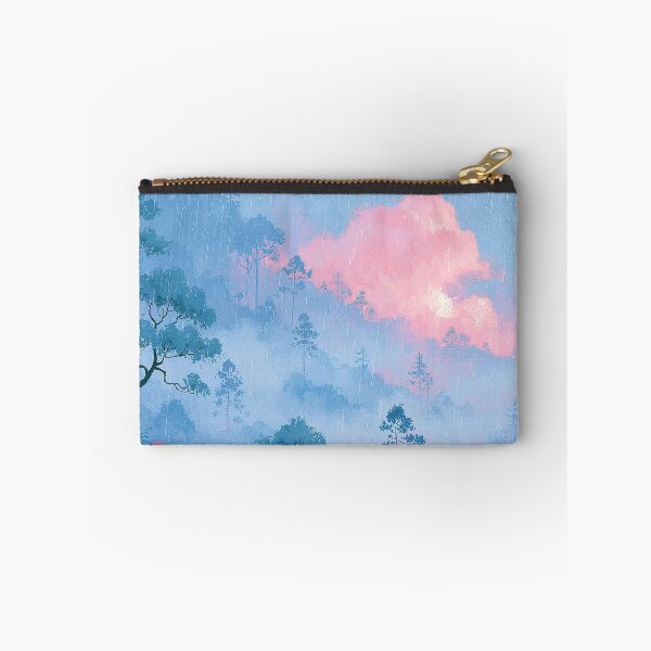 Item preview, Dreamy Rainy Forest in Pastel Pink Sky designed and sold by littlepiig.