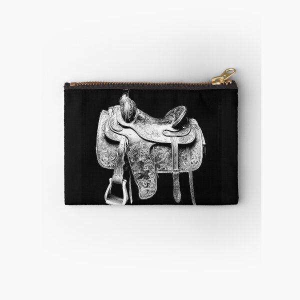Item preview, Ornate Western Saddle | Vintage Cowboy Horse Tack Illustration designed and sold by inkoutninja.