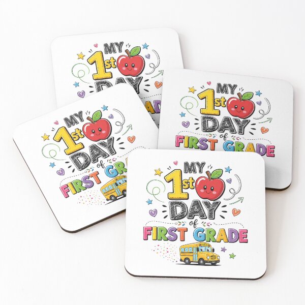Item preview, My First Day of 1st Grade School Bus Apple designed and sold by OlakunleOloroz.